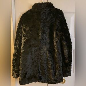 Calvin Klein Collection Plush Black Teddy Jacket